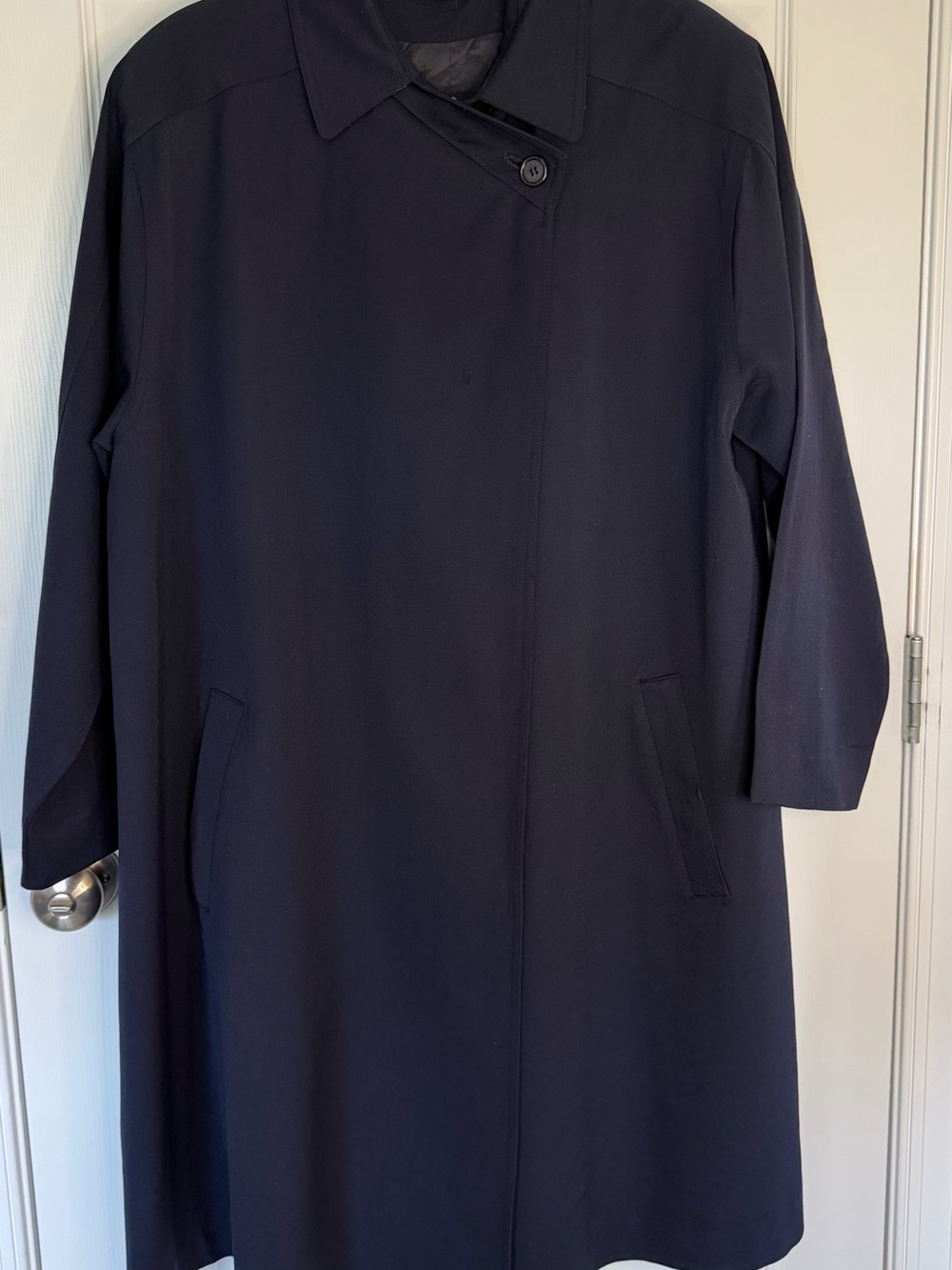Vintage J.G Hook Navy Blue Wool Swing Coat 3/4 Length A-Line Coat US size 12